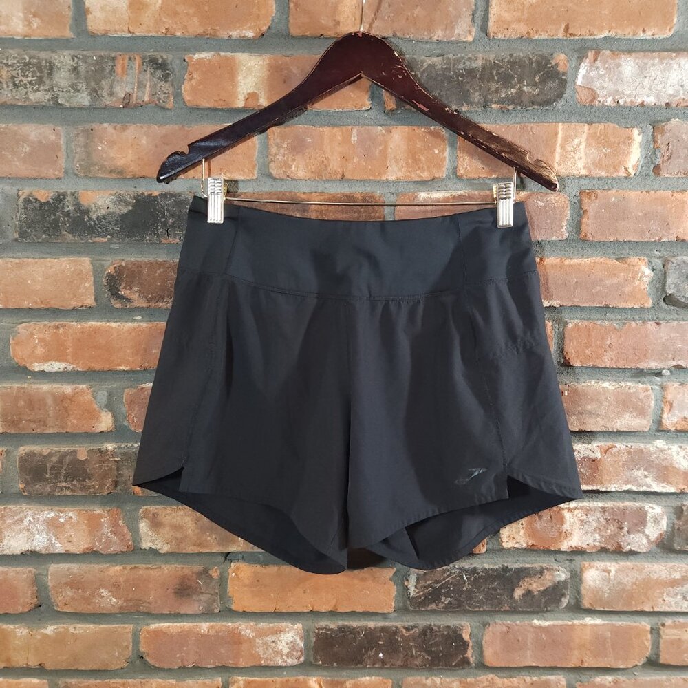 Brooks Chaser 5" Lined Running Shorts in Black Workout Athletic Women's M - Picture 4 of 9